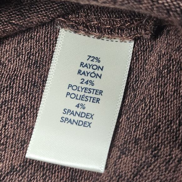 BKE Women Lace Up Top Small Brown Long Sleeve Cold Shoulder 7386S395B - Picture 5 of 10